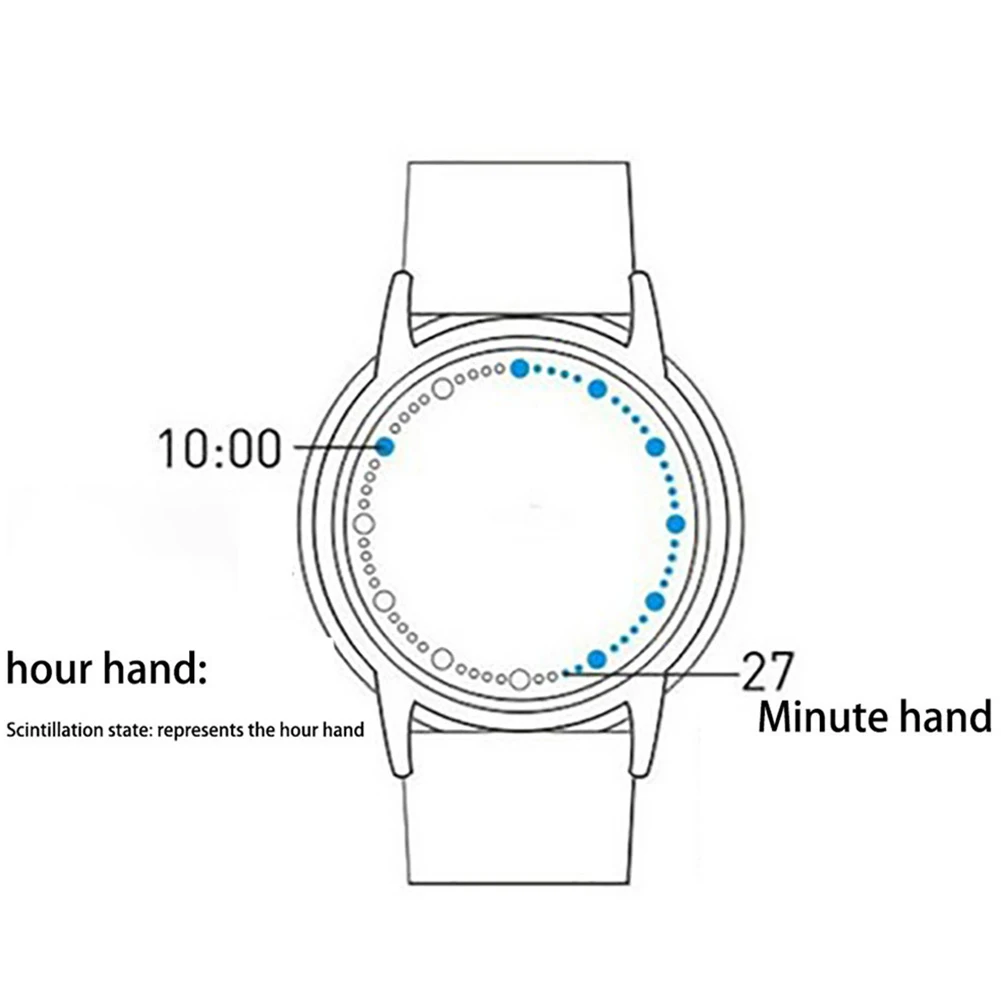 Модные унисекс парные часы Сенсорный экран светодиодный часы цифровой дисплей часы искусственная кожа ремешок часы экран часы электронные Watc