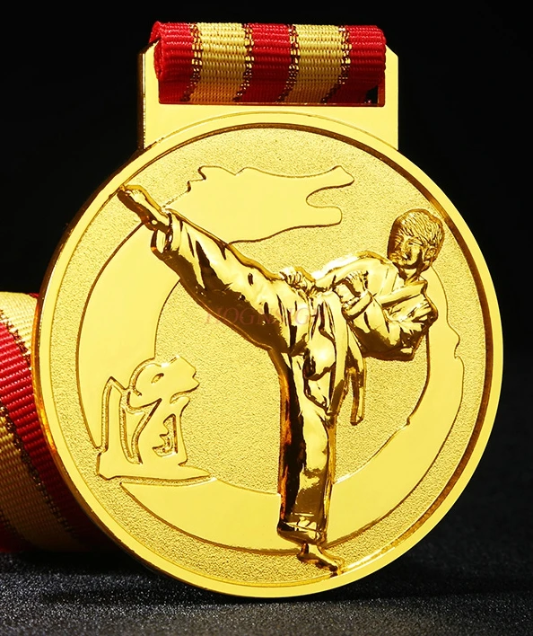 Дзюдо борцовка боевые искусства металлический конкурс медаль памятная карта