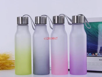 

Portable Outdoor Camping Cup Frosted Colorful Straight Bottle Drinking Cup Gradient Color Student Couple Frosted Hand Cup