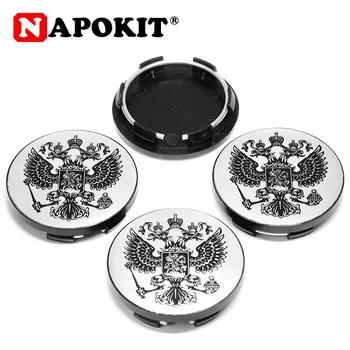 

4Pcs/lot 50mm (50.5mm) 3d Aluminum Coat of Arm of Russia Logo Russian Eagle Car Wheel Center Cap Decal Emblem Decoration Hub Cap