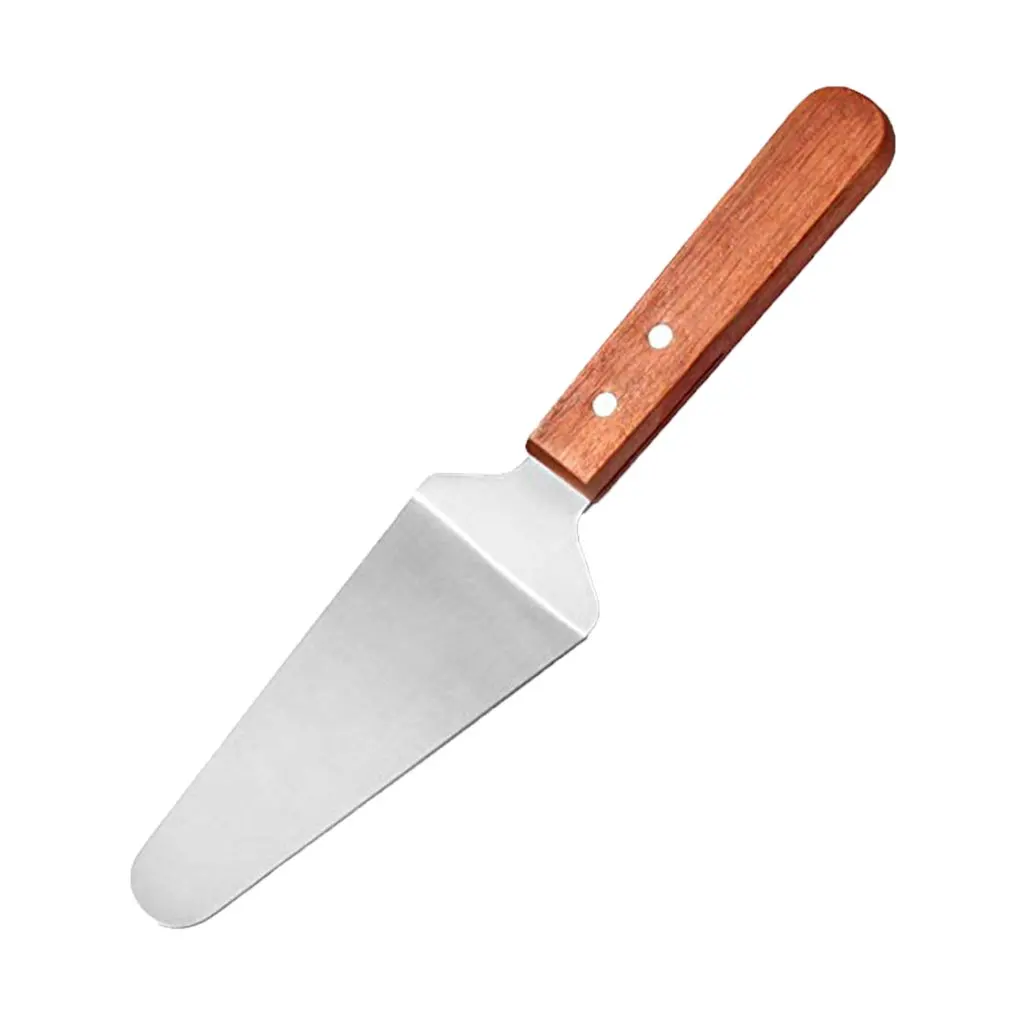 

Stainless Steel Pizza Peel Shovel with Wooden Handle Cake Shovel Baking Tools Pizza Spatula Cheese Cutter