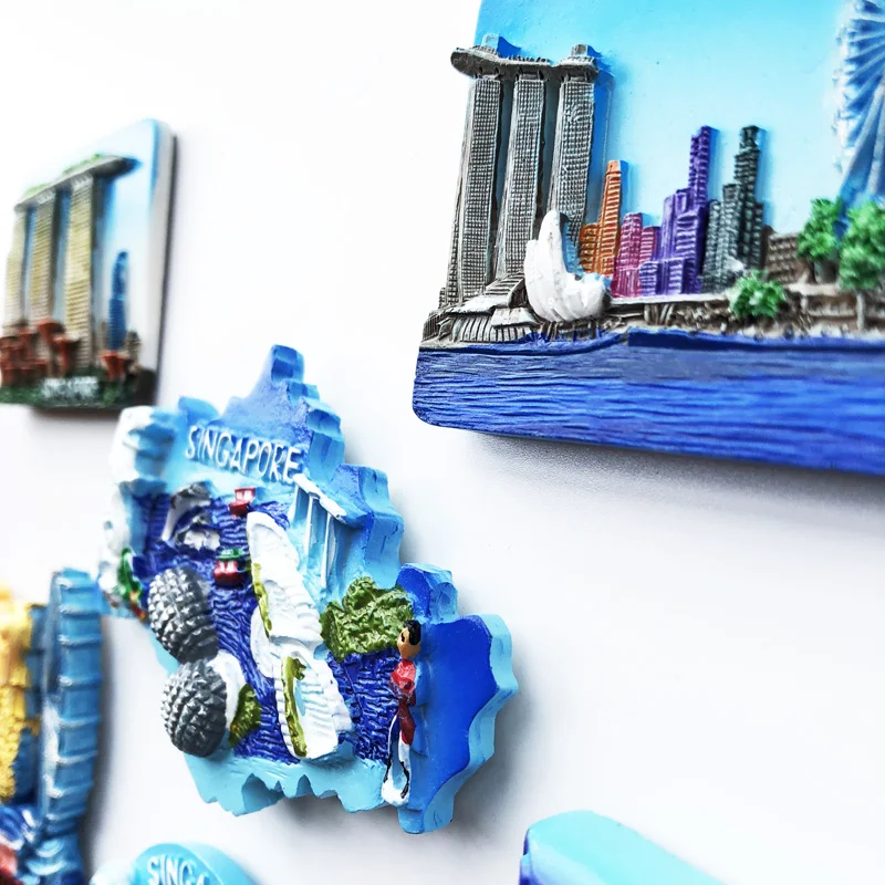 Country Fridge Magnets Singapore Merlion Decorative Resin Sticker Fridge Magnet Sticker World Travel Souvenir Magnetic magnetic fridge magnets magnetic sticker magnetic fridge stickers refrigerator decor