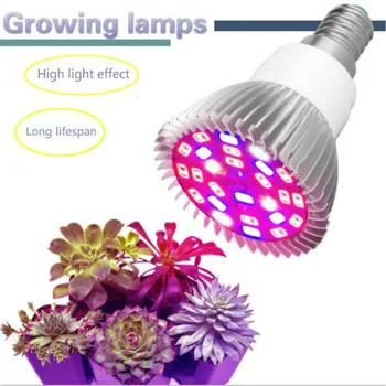 

High Efficient LED Grow Llight Full Spectrum E27 110V 220V 18W 28W SMD5730 Plants Lamp For Flower Plant Indoor Lighting