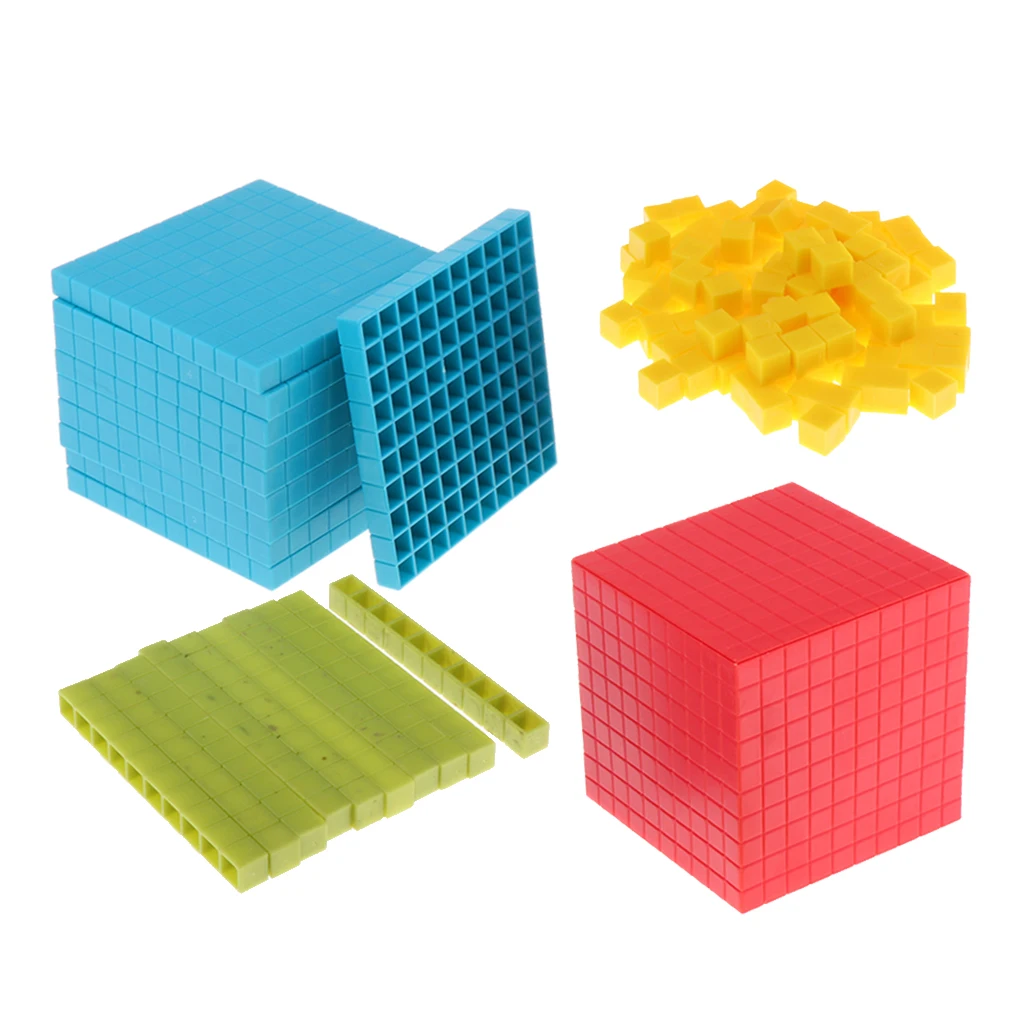 121x Montessori Math Decimal Cube Kid's Preschool Educational Toys 10cm
