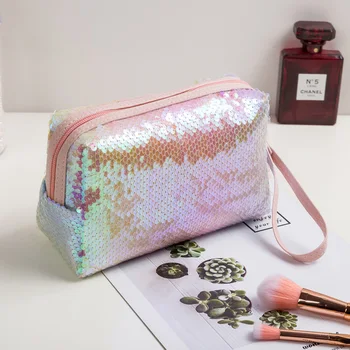 

2020 New Phone Bag Lady Sequins Fashion Makeup bag Travel Women Makeup bag Large Capacity Cheap Wholesale Lady Cosmetic Bag
