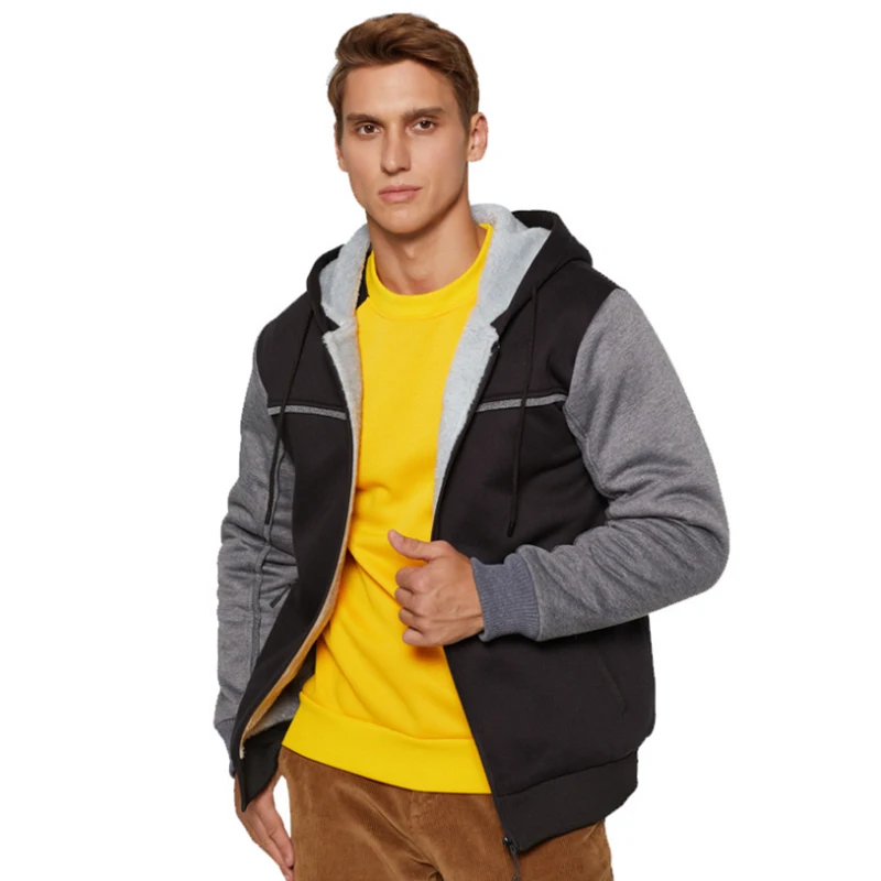 

New 2020 men's winter casual plus fleece and thickened men's hoodie solid color pullover long sleeve youth fashion hoodie turtle