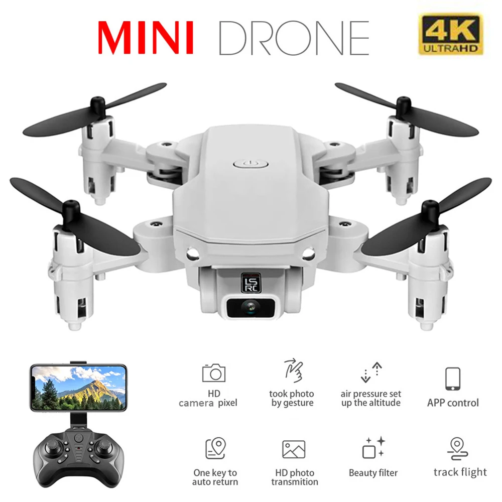 Мини Дрон с Камера HD Широкий формат 0.3MP/5.0MP/4K LS MIN 4K дрона дистанционным