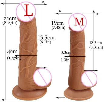 New Skin feeling Huge Realistic Dildo Silicone Penis Soft and flexible with Suction Cup for
