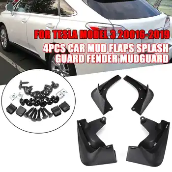 

4Pcs/Set Car Mud Flaps Front Rear Mudguard Splash Guards Fender Mudflaps For Tesla Model 3 20016-2019