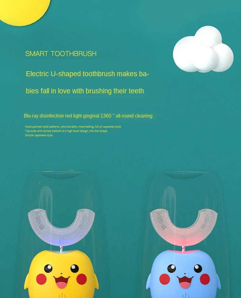 Smart Elektrische Zahnbürste Kinder Silizium Automatische Ultraschall Zähne Zahn Pinsel Cartoon-Muster Kinder 360 Grad XaoMi U