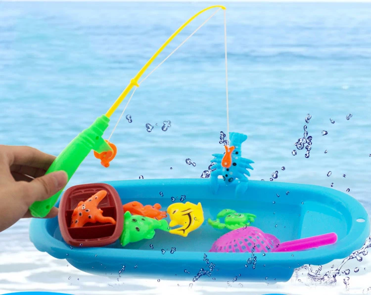 Go fishing шаблон Магнитный весло хорошо детский набор игрушек - Цвет: Синий