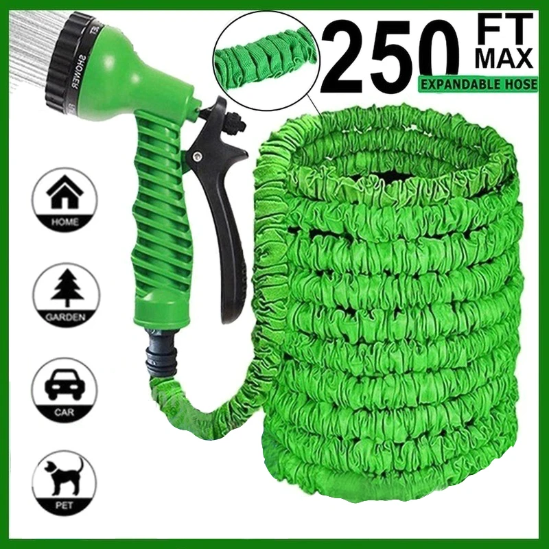 Expandable Garden Hose Watering Hose 7 Patterns Water Gun Sprinkler Car Cleaning Outdoor Supplies garden hose,expandable magic hose,expandable water hose,water hose,expandable hose