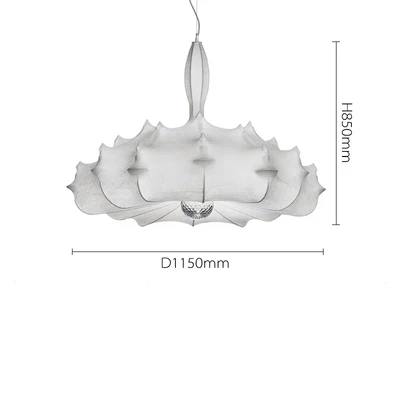 Короткий персонализированный Модный Шелковый дирижабль подвесной светильник s белый инженерный подвесной светильник AC90-265V гостиной кухонный светильник ing - Цвет корпуса: D1150H850mm