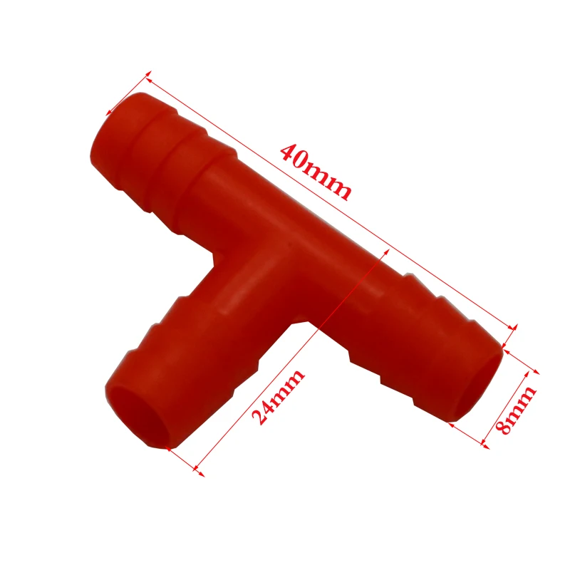 20Pcs Plastic Tee Tube Connector Pets Nipple Drinker