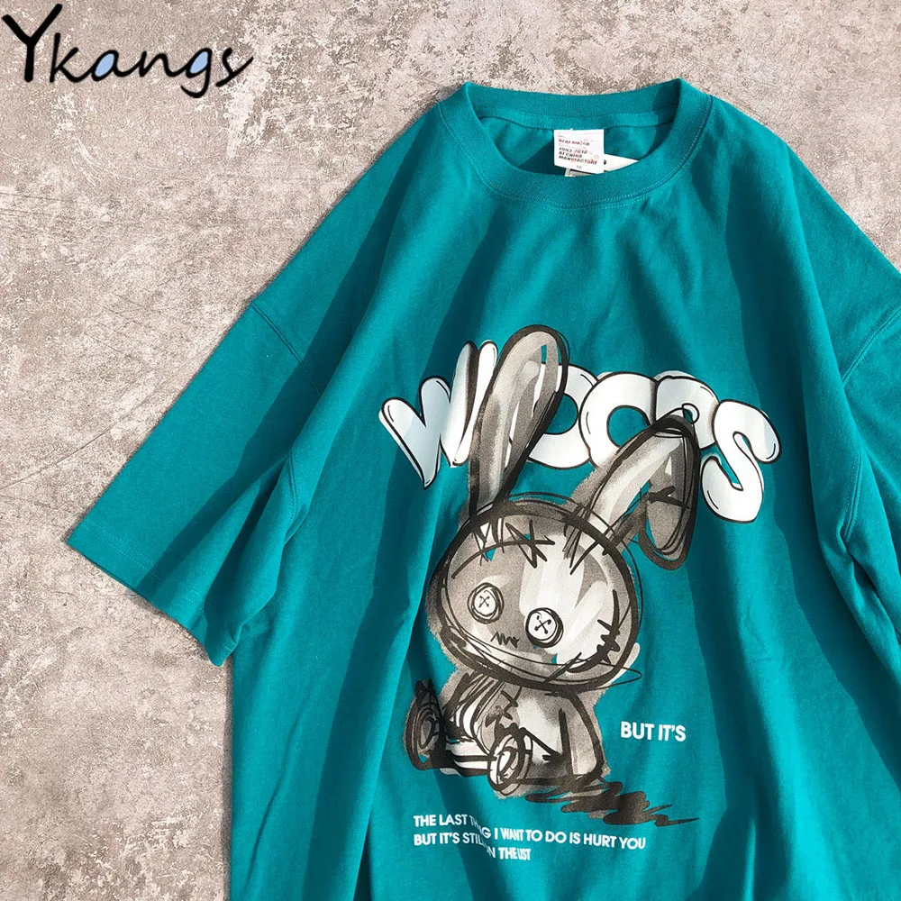 

Goth Ulzzang Hip Hop Punk Street Oversized T-shirt Y2k Harajuku Anime Short Sleeve Tops Summer Funny Baggy Hippie Woman Clothes