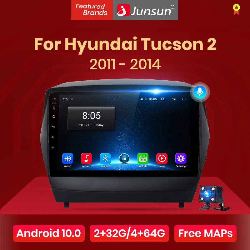 Junsun 4G + 64G Android 10 для ix35 Hyundai Tucson 2 2009 2015 Авто din Автомобильный Радио стерео плеер
