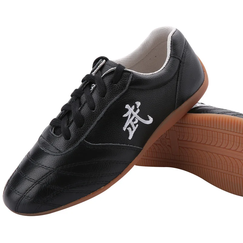 Black Kung Fu Shoes with Brown Soles Martial Arts Gear 