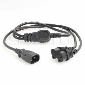 

UPS PDU Server Y Splitter Power Cord IEC320 C14 to 2 x C13 10A 250V Extension Cable 1m