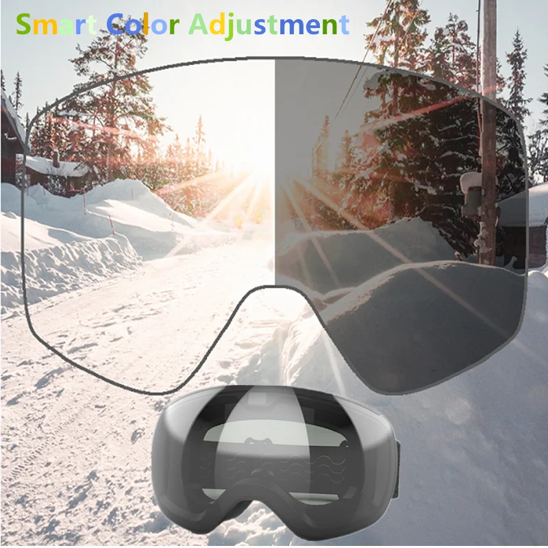 Ski Goggles Smart Film Skiing Eyewear Ski Goggles Colorchanging