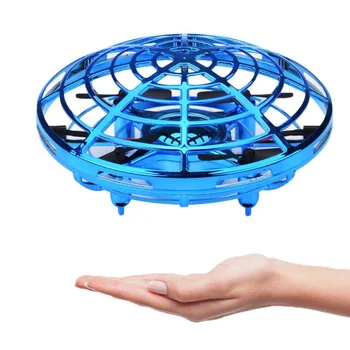 

Blue UFO Four-axis Drone Gesture Sensing Anti-Collision Hand Ball Flying Aircraft Toy Mini Kids Electronic Gift Durable Quality