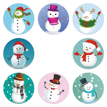 

500 Pcs / roll Christmas Sticke Decoration 10 Kinds Of Flowers Thank You Sticker for Seal Label Sticker Stationery Sticker