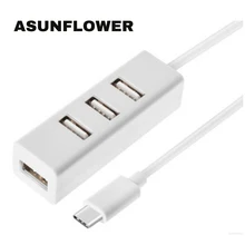 4 порта USB 2,0 концентратор type C к USB 2,0 разветвитель для MacBook Air Pro интерфейс type C ноутбук мульти USB 2,0 порт адаптер для ноутбука концентратор