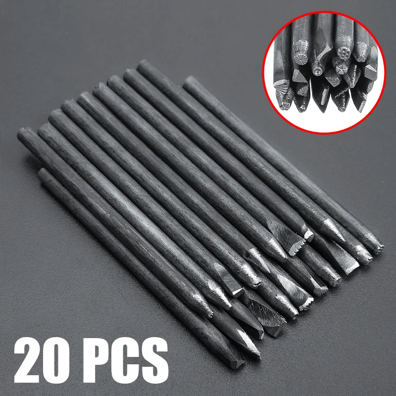 

20pcs Steel Assorted Stamp Punch Flower Pattern Stamp Mould Punch For DIY Jewelry Leather Craft Carving Staming Punch Tool