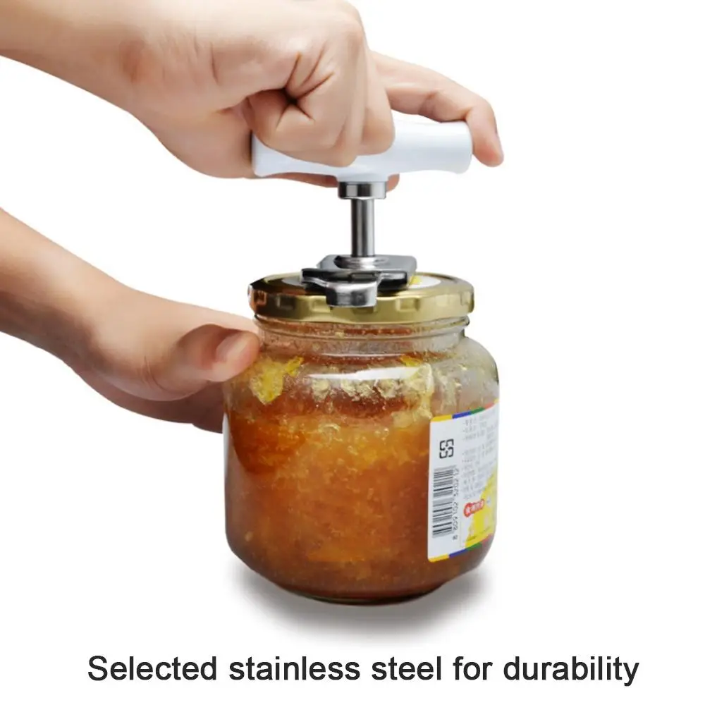 Adjustable Jar Opener Stainless Steel Lids off Bottle Opener Manual Can Corkscrew for 2.5cm-9.5cm Kitchen Gadget