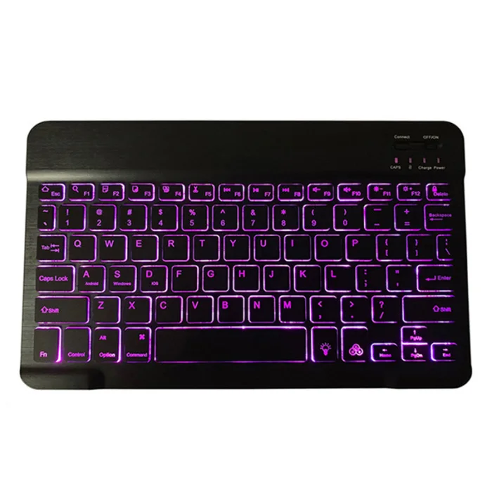 10.1in bluetooth-клавиатура с подсветкой ультра легкая тонкая 7 цветов клавиатура для планшета ноутбука AS99
