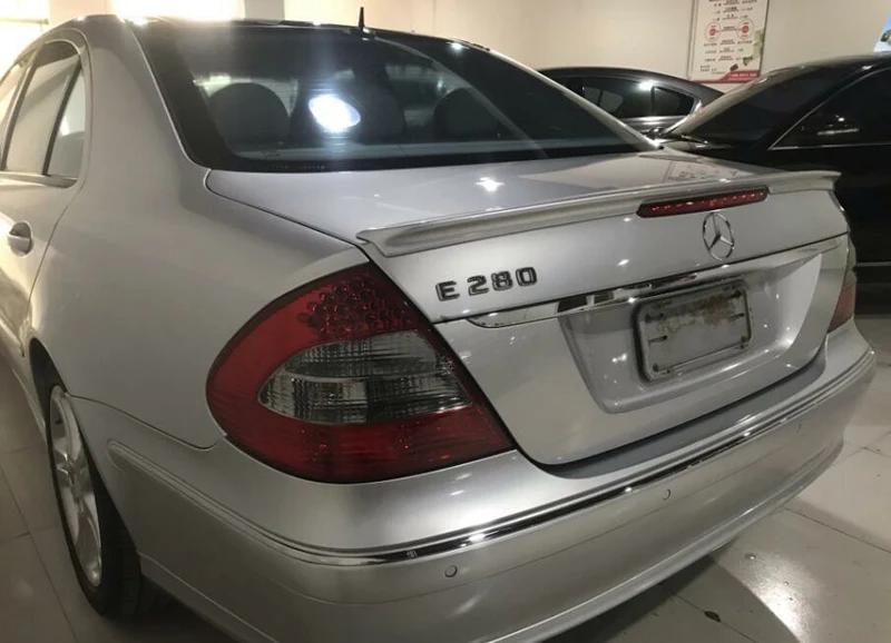 Спойлер для W211 2003-2006 Mercedes-Benz W211 YC E-class E200 E260, спойлер из АБС-пластика, заднее крыло, цветной задний спойлер