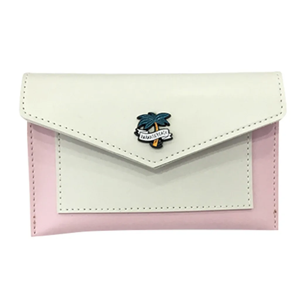 Pink Molave кошелек женский двухслойный кошелек женский конверт многофункциональная сумка для карт кошелек портмоне стильный прошитый cartera mujer - Цвет: Pink