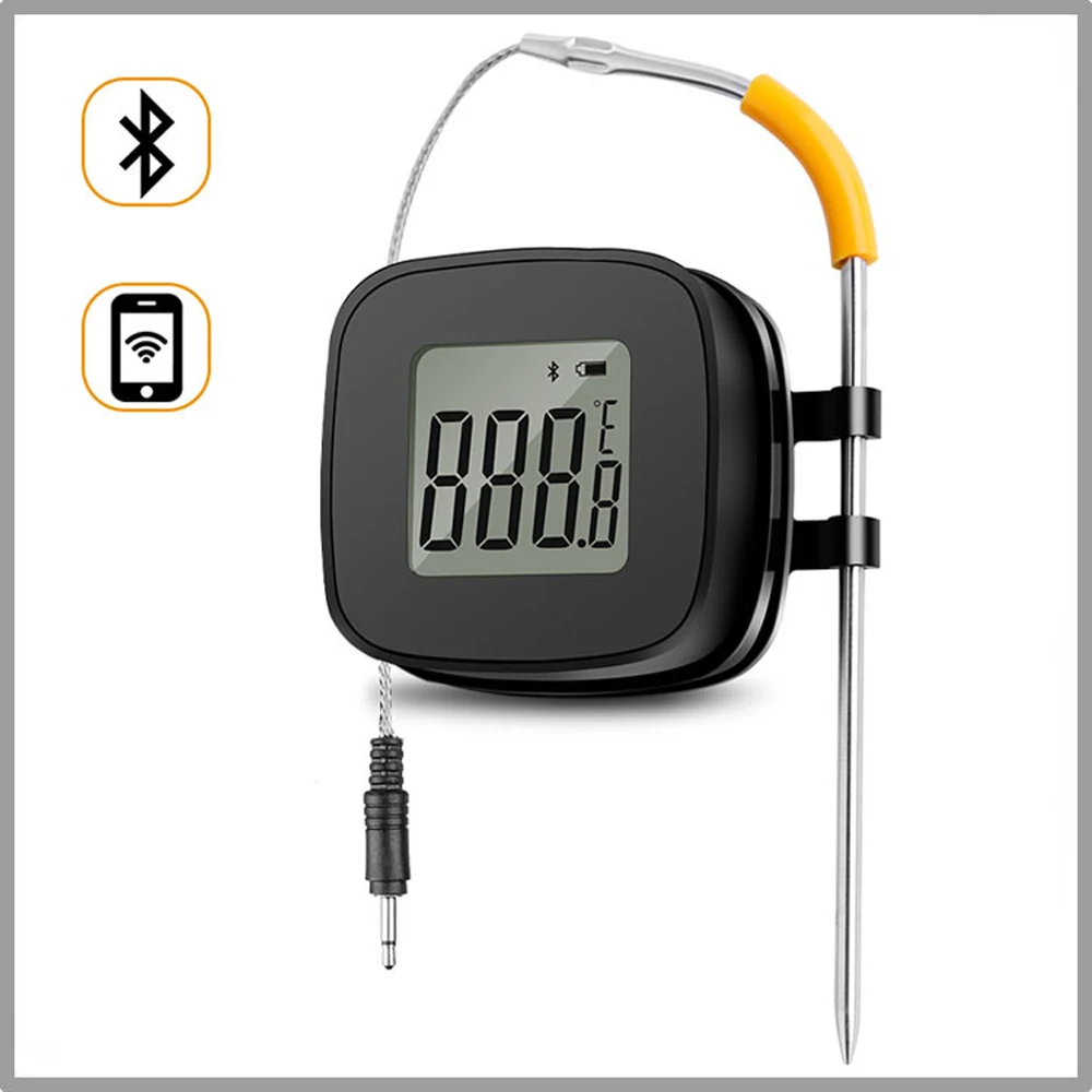 

Hot New Portable LCD BT Meat Thermometer Kitchen Electric Food Cooking Barbecue Temperature App Controll Digital Display Alarm M