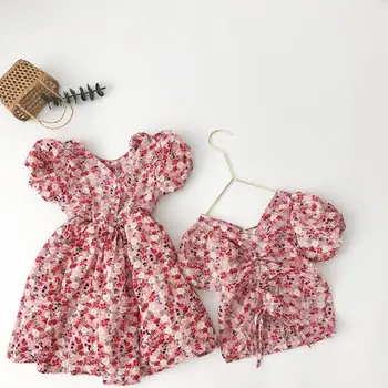 

2020 new girls printed dress summer fashion girls dresses 2-7 years HV548