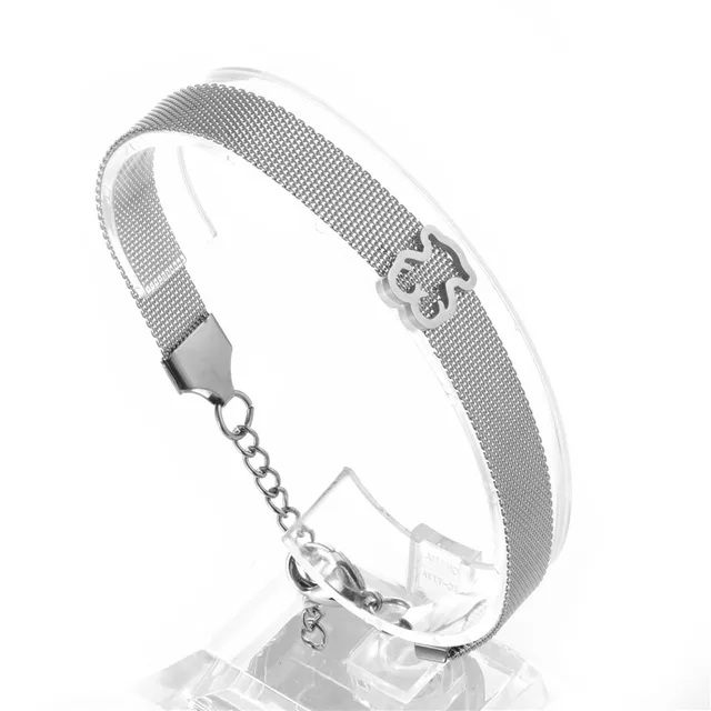 Stainless Steel Love Heart Bracelets For Women Party Gift Fashion Joyas Chain Charm Jewelry Wholesale same picture