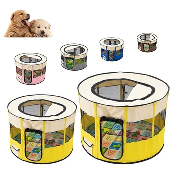 

Two Sizes Cat Dog Cage Fence Pet Playpen Dogs House Kennel Large Space Indoor Dogs Tent Outdoor Delivery Room Perros для собак