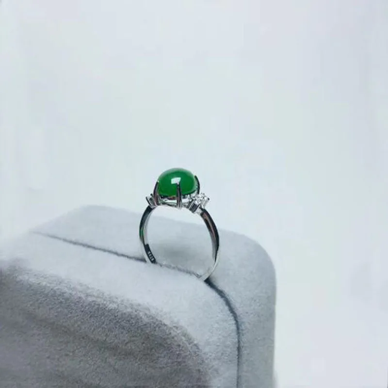 Настоящий Сертифицированный натуральный Хотан Jade Jasper 925 пробы Серебряный Мужской Амулет зеленый нефрит кольца лучшие подарки для женщин Свадебные украшения