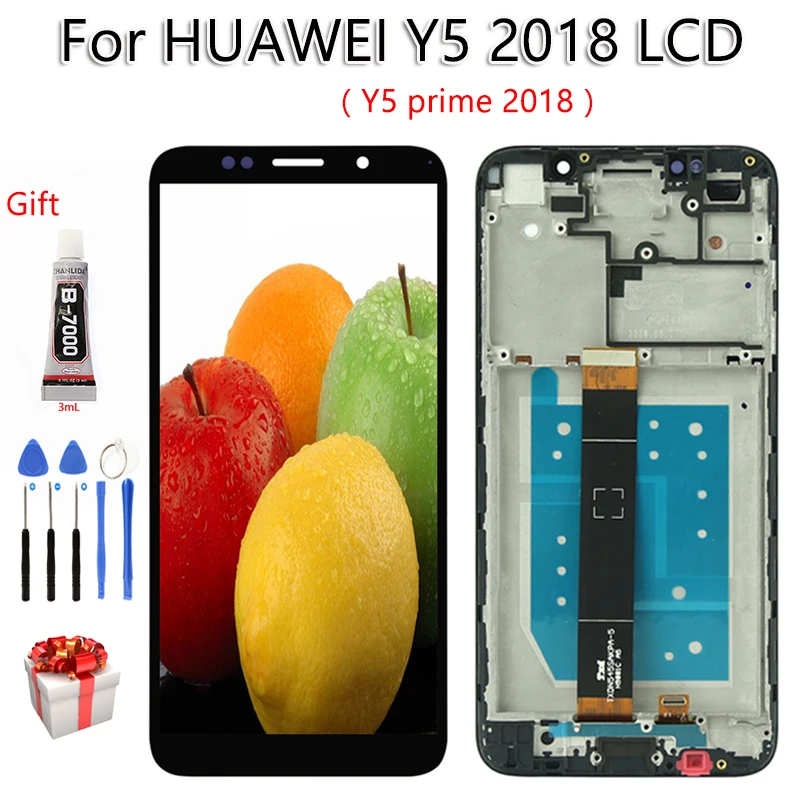 

100% New For Huawei Y5 prime 2018 LCD DIsplay Touch Screen 5.5 inch Digitizer Assembly With Frame For HUAWEI Y5 2018 Display