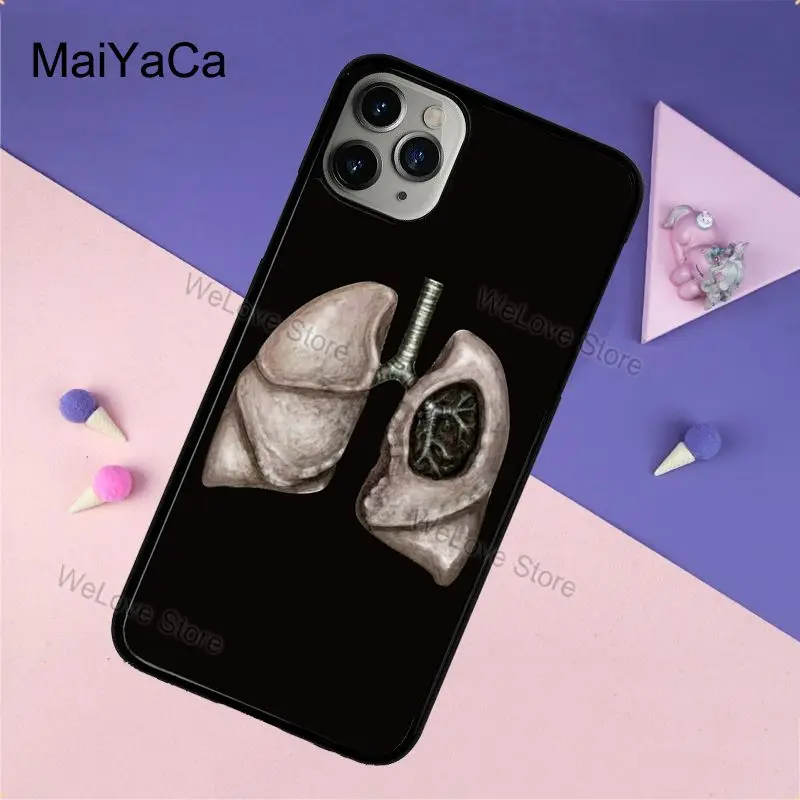 Vintage Anatomical Heart Cardiac Brain Nurse Phone Case For iPhone 13 12 Pro Max mini 11 Pro Max XS X XR 7 8 Plus SE 2020 Coque 13 pro max cases
