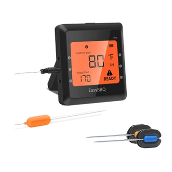 

Wireless Bluetooth Smart Bbq Thermometer Cooking Thermometer with Stainless Steel Probes App & Lcd Display Carrying Case