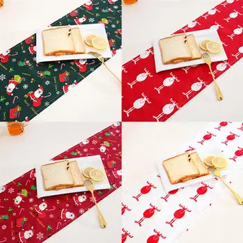

Christmas Table Runner Decorative Rectangular Dresser Scarf Christmas Decoration Dinner Table Decor