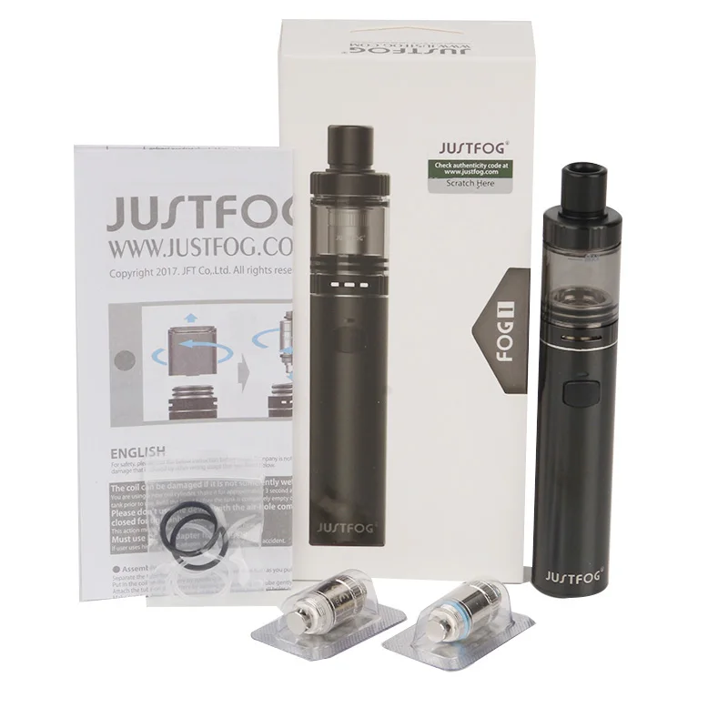 

Original Justfog Fog 1 Starter Kit 1500mah Battery 0.8ohm Fog 1 Coil Vape Pen Electronic Cigarette 1.99ml Clearomizer Vaporizer