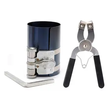 

1 Set Ratchet Style Piston Ring Compressor and Piston Ring Installer Pliers Remover Expander Engine Tool