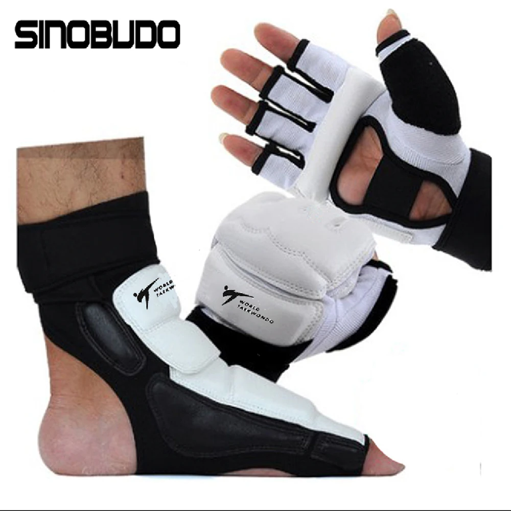 

Adult Kids protect gloves Taekwondo Foot Protector Ankle Support fighting foot guard Kickboxing boot WT approved Palm protect