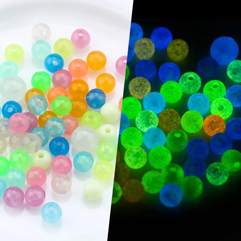 Wholesale681012MMGlowInTheDarkbeadsAcrylicLuminousBeads