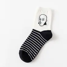 Смешные носки Харадзюку женщин хлопок людей Аватар мультфильм шаблон женские носки личности полосатые носки Chaussettes Femmes