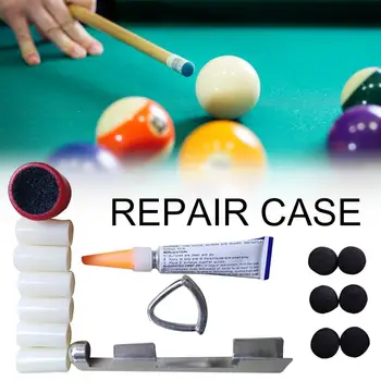 

Pool Cue Tip Repair Tool Kit For Billiards Tip Sander Glue File Cue Tips Splint Set Sports Club Accessories Billiards Supplies