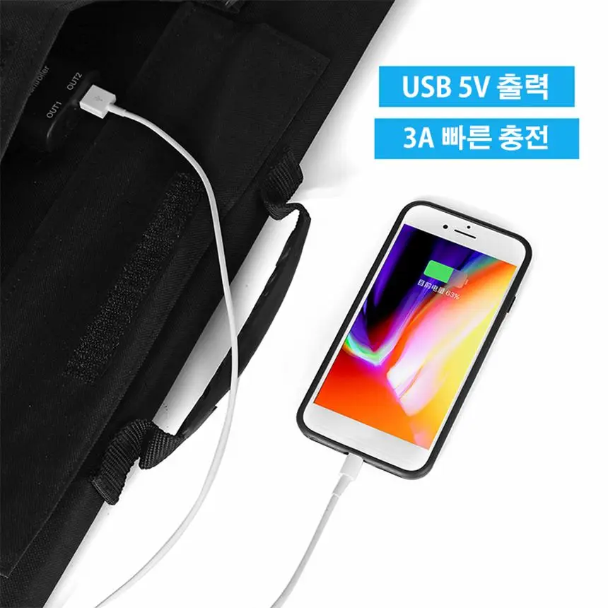 Controlador para o Trabalho ao ar Pacote com Cabos de 1.5m + Interface Monocrystallinel Painel Solar Dobrável Usb Conjunto Livre 18v 400w Cheap Painel solar