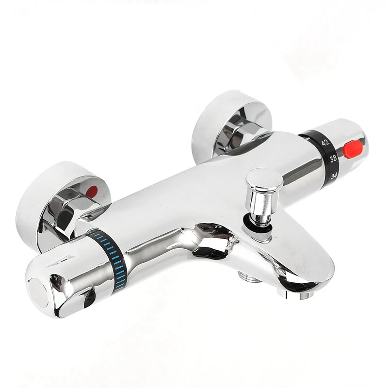 

New Bathroom Bath Shower Faucets Water Control Valve Thermostatic Valve Mixer Faucet Wall Mounted Brass Shower Mixer Valve Anti