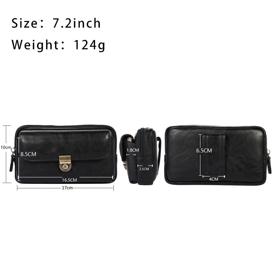 Universal Dual Pouch Belt Clip Holster Case