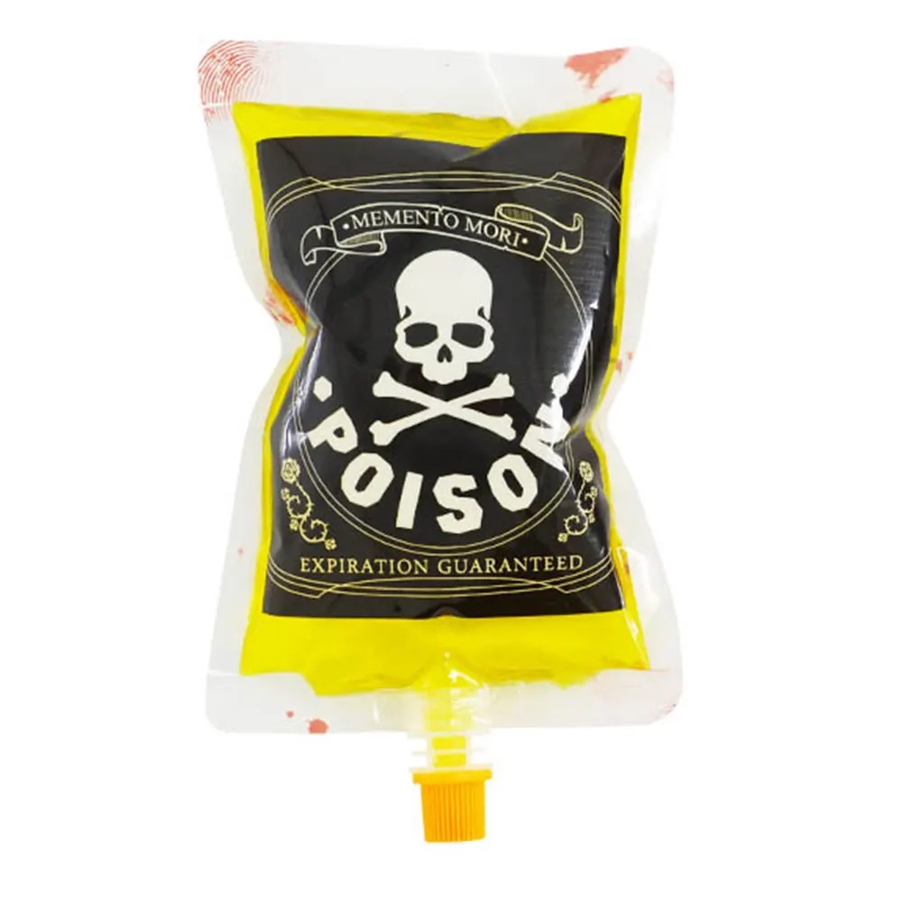 

Skull Cosplay Drinks Drink Container Zombie Water Bottle Decors Halloween Positive Energy Blood Type Pouch Props Beverage Bags